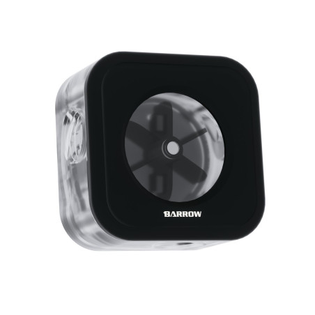 Flussometro barrow argb lrc 2.0 5v g1/4 con illuminazione trasparente/nero