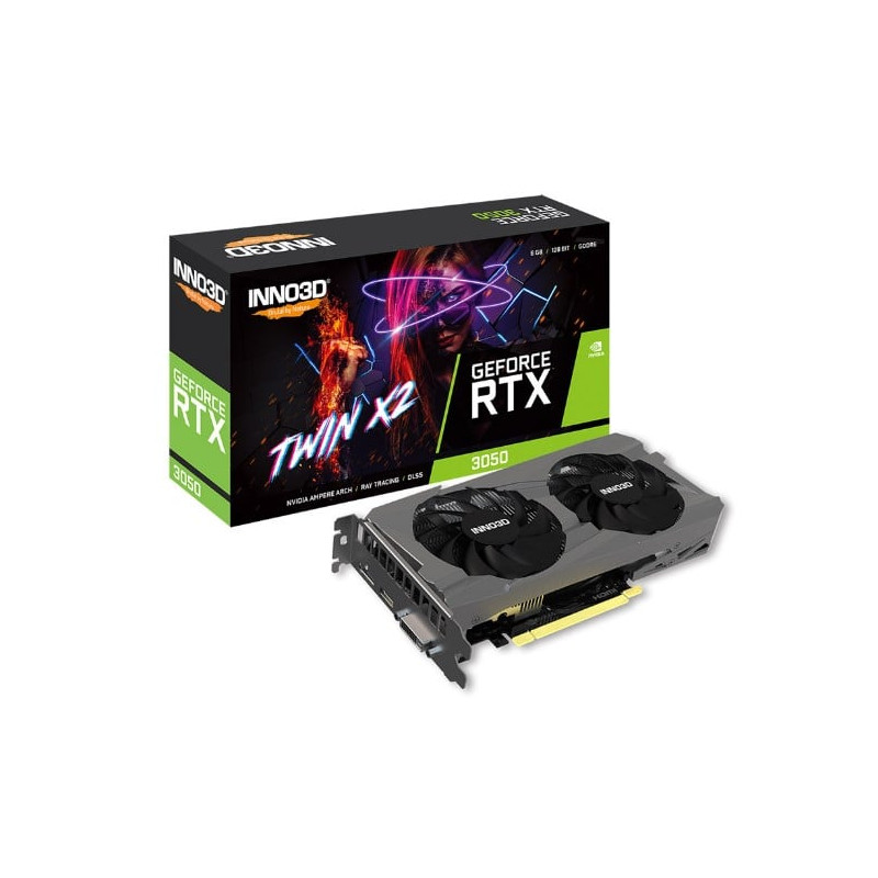 Scheda video nvidia inno3d geforce rtx 3050 6gb gddr6 96bit grigio
