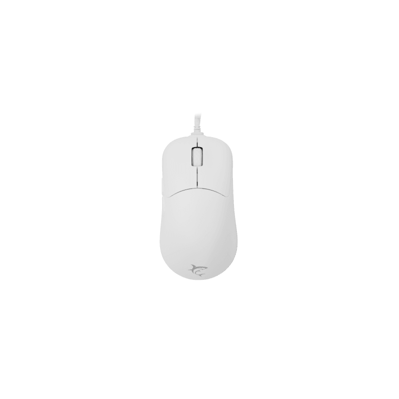Mouse white shark graphene ottico con cavo 1.5m 6d usb 12400dpi bianco