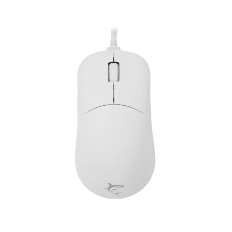 Mouse white shark graphene ottico con cavo 1.5m 6d usb 12400dpi bianco