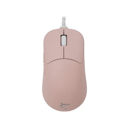 Mouse white shark graphene ottico con cavo 1.5m 6d usb 12400dpi rosa