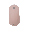 Mouse white shark graphene ottico con cavo 1.5m 6d usb 12400dpi rosa