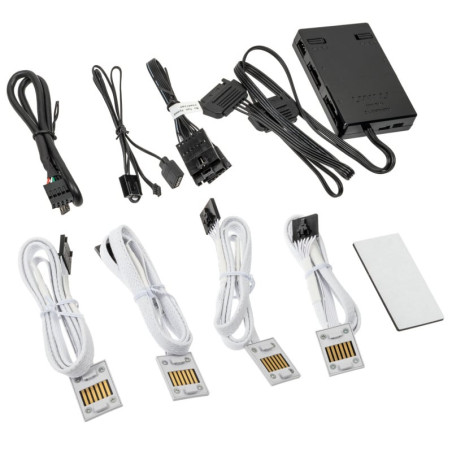 Controller hub lian li uni hub sl-inf l-connect 3 bianco/nero