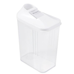 Barattolo dosatore keeper paola 1l 11x6.5x19cm bianco/trasparente
