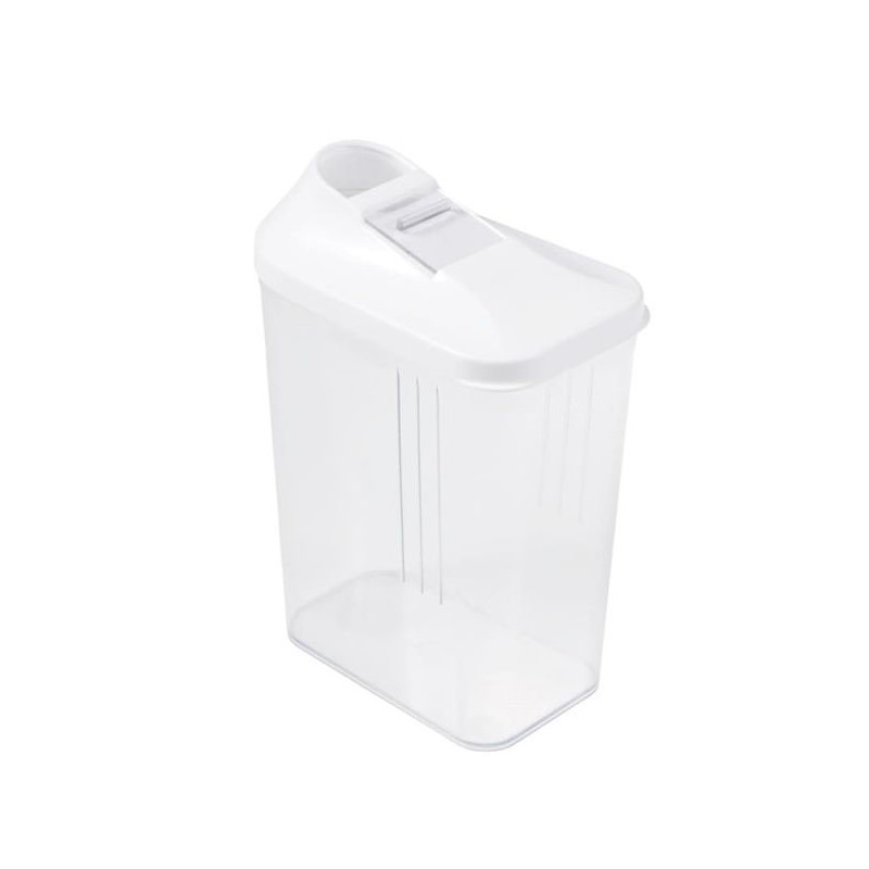Barattolo dosatore keeper paola 1l 11x6.5x19cm bianco/trasparente