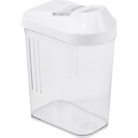 Barattolo dosatore keeper 1.5l 115x70x210mm bianco/trasparente [043531]