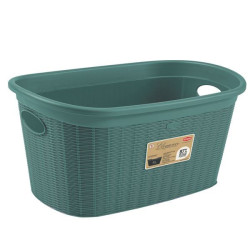 Cesta portabiancheria stefanplast elegance in plastica 35l 38x58x28cm