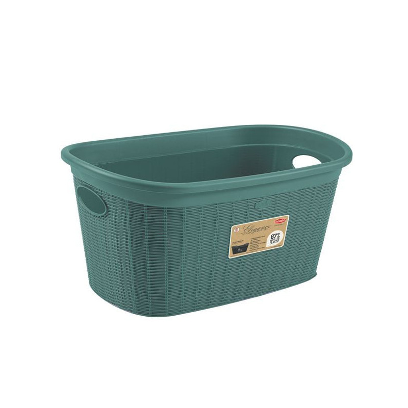 Cesta portabiancheria stefanplast elegance in plastica 35l 38x58x28cm