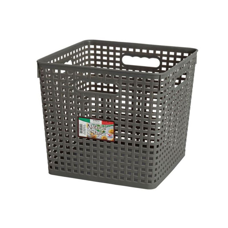 Cestino portabiancheria lega ratttan 40x26x11cm colori assortiti