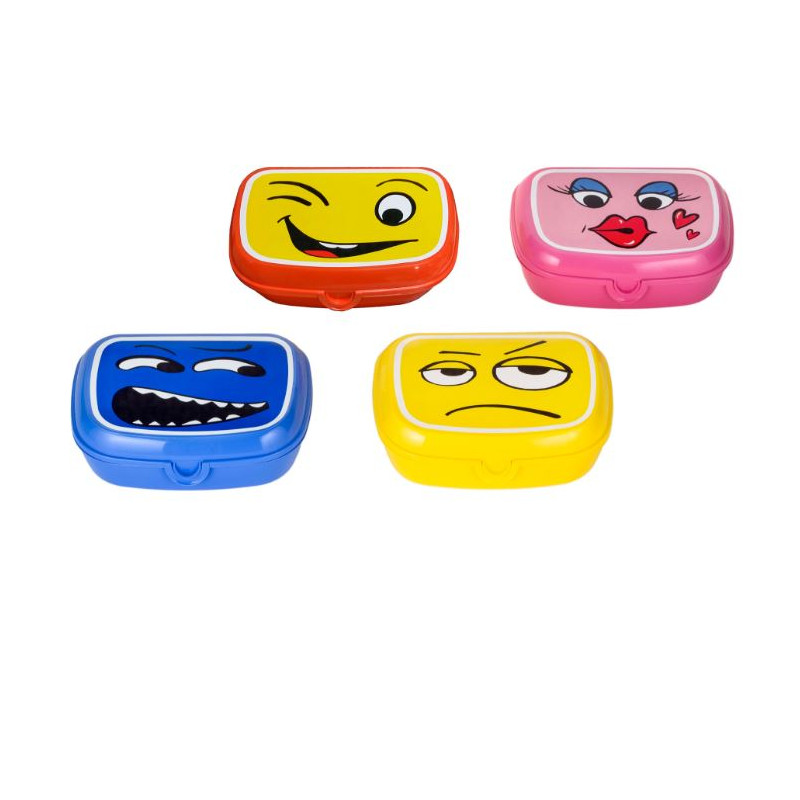 Portamerenda bama humor in plastica 19x13.5x6cm 1.5l colori assortiti