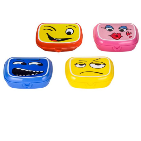 Portamerenda bama humor in plastica 19x13.5x6cm 1.5l colori assortiti