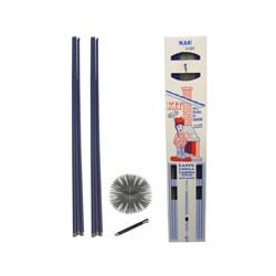 Scovolo camino spazzolificio aiello in acciaio tondo mm.250 kit [spazzolifici]