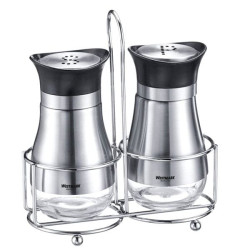 Set porta sale e pepe westmark 125ml trasparente/argento/nero 3pz
