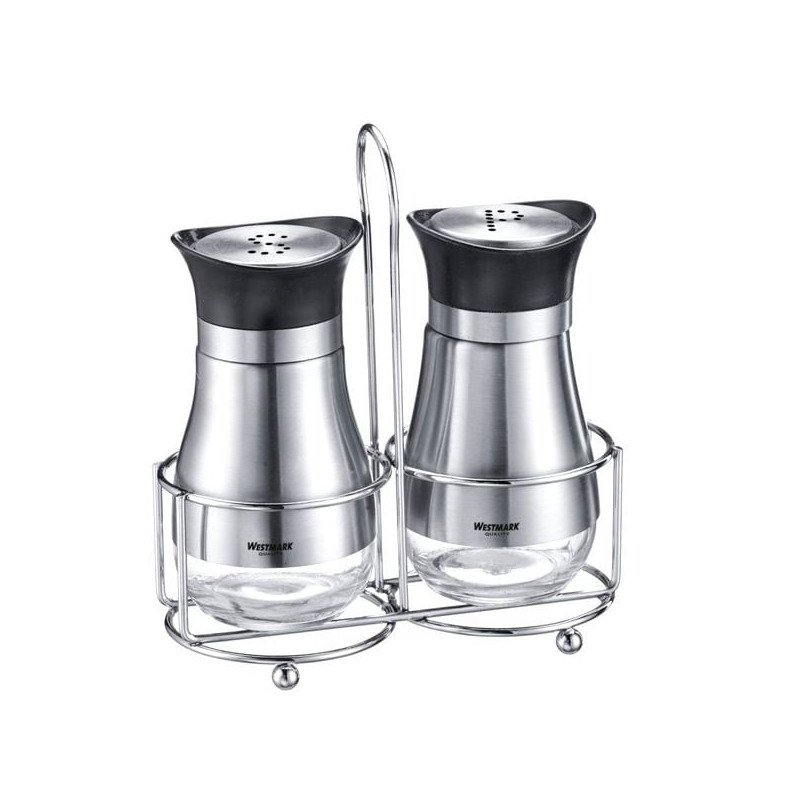 Set porta sale e pepe westmark 125ml trasparente/argento/nero 3pz