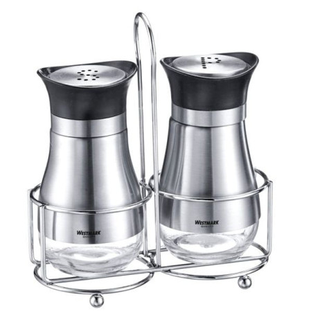 Set porta sale e pepe westmark 125ml trasparente/argento/nero 3pz