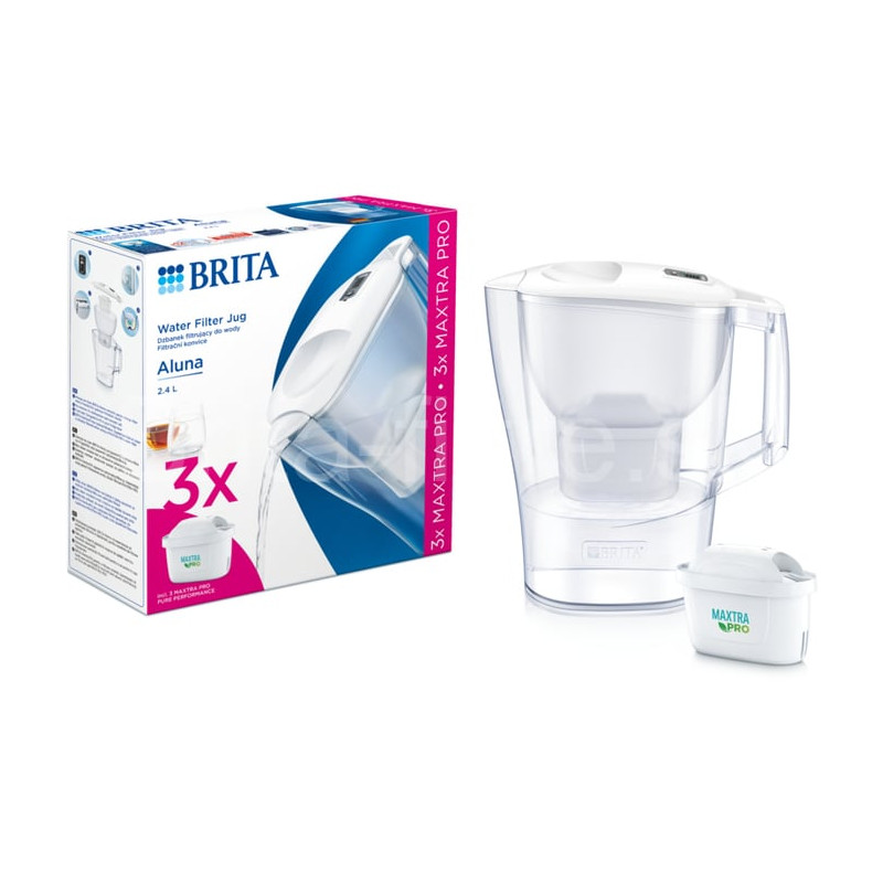 Caraffa filtrante brita filtro acqua da appoggio 2.4l bianco [1052801]
