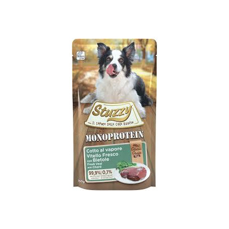 Magime umido agras pet foods monoproteina di vitello fresco con bietole