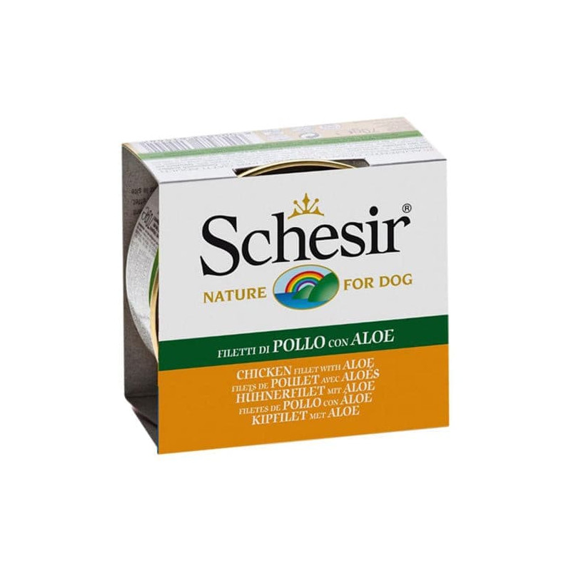 Cibo umido agras pet foods schesir per cani: pollo con aloe -
