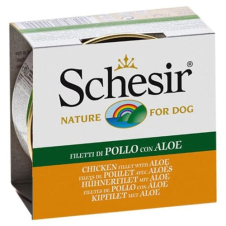 Cibo umido agras pet foods schesir per cani: pollo con aloe -