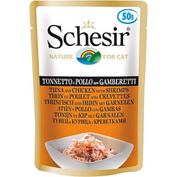 Cibo umido agras pet foods schesir per gatti: tonnetto e pollo con