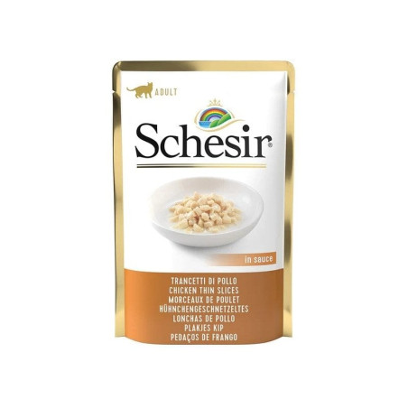 Cibo umido agras pet foods schesir per gatti: trancetti di pollo