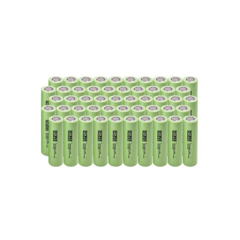 Pila green cell domestica ricaricabile 3.7v verde chiaro 50pz [50gc18650nmc29]