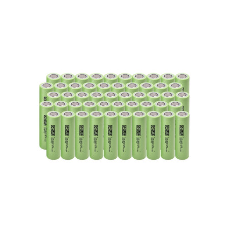 Pila green cell domestica ricaricabile 3.7v verde chiaro 50pz [50gc18650nmc29]
