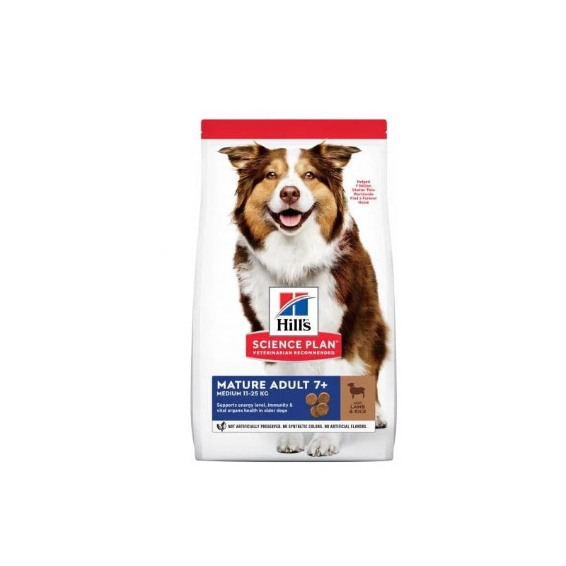 Cibo secco per cani hill's science plan medium mature adult con