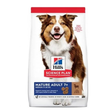 Cibo secco per cani hill's science plan medium mature adult con