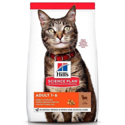 Cibo secco per gatti hill's science plan feline adult con agnello