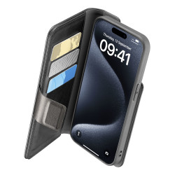 Custodia a libro cellularline per iphone 15pro max nero