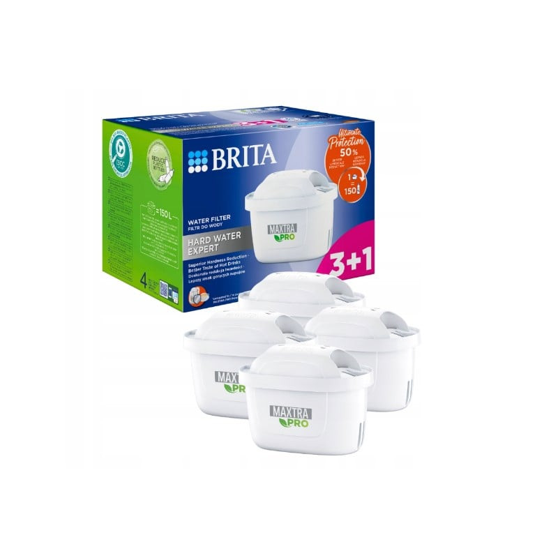 Filtri caraffa brita acqua dura maxtra 150l pro bianco 4pz [1051773]