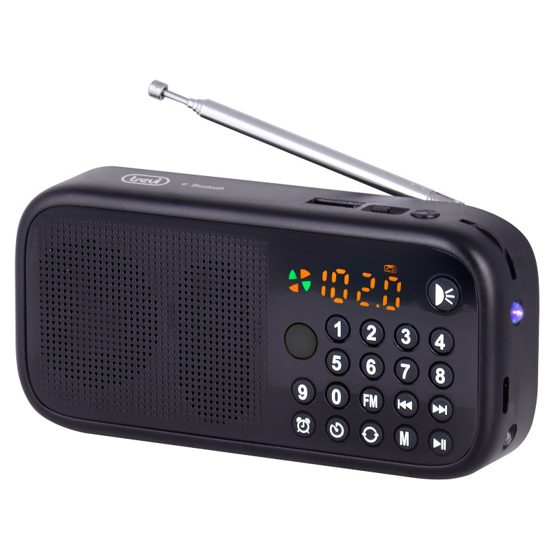 Radio portatile trevi dr 7f40 bt 0dr7f4000 bluetooth mp3 nero