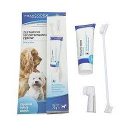 Spazzolino e dentifricio francodex per cane e gatto 70g [fr179122]