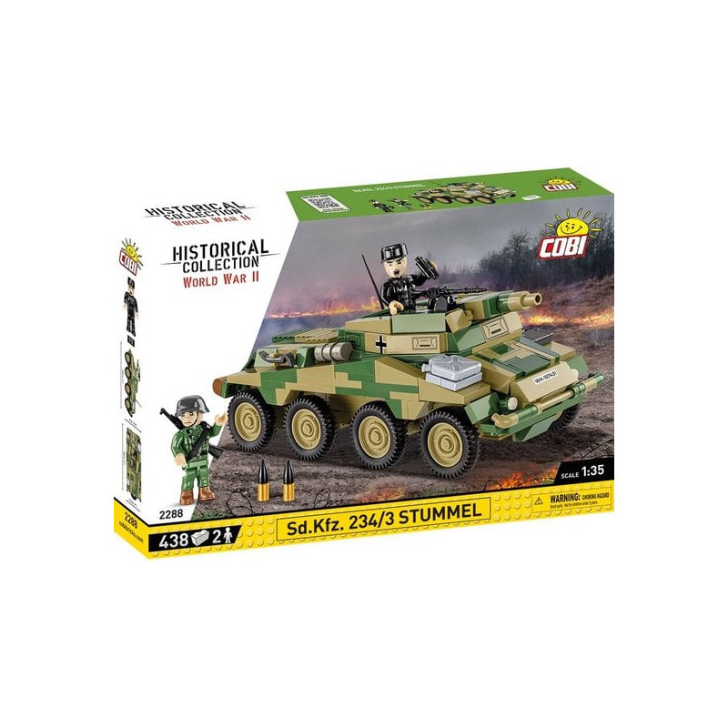 Kit modellino cobi klochi sd.kfz. 234/3 stummel 1:35 verde 438pz
