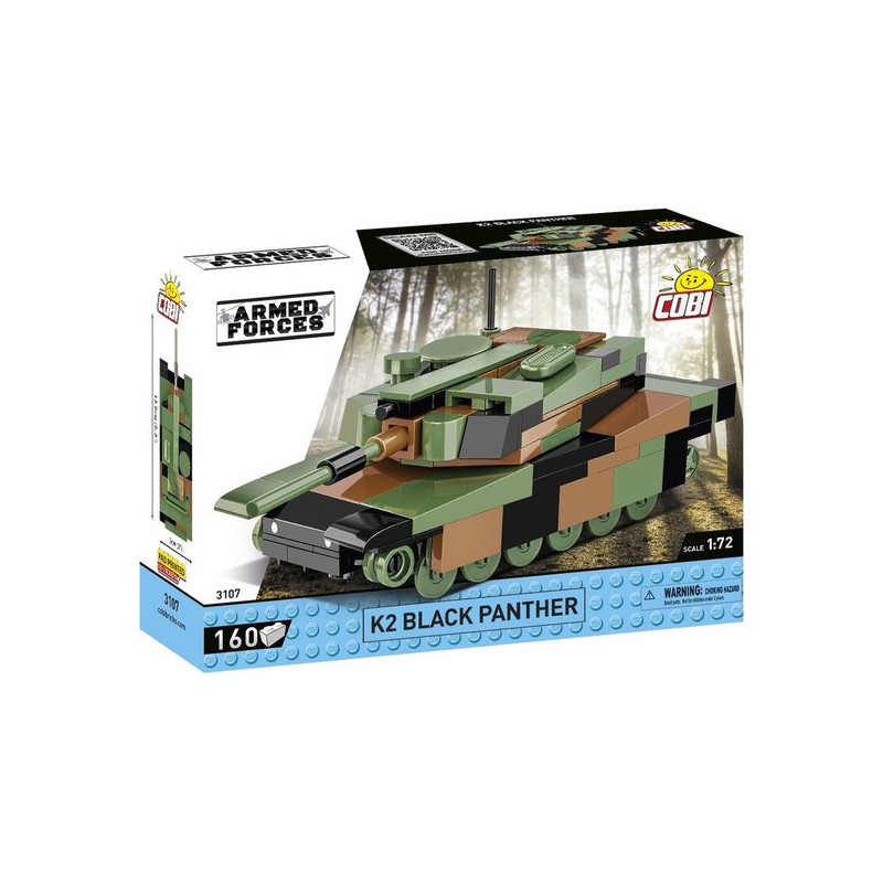 Modellino cobi klocki armed forces k2 pantera nera 1/72 verde/marrone