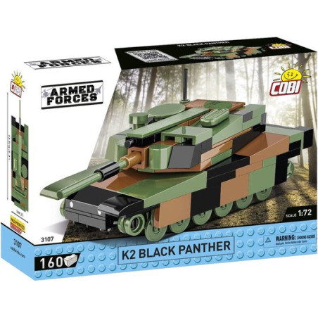 Modellino cobi klocki armed forces k2 pantera nera 1/72 verde/marrone