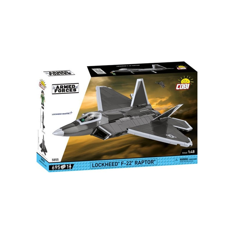 Cobi klocki lockheed f-22 raptor 1/48 forze armate multicolore