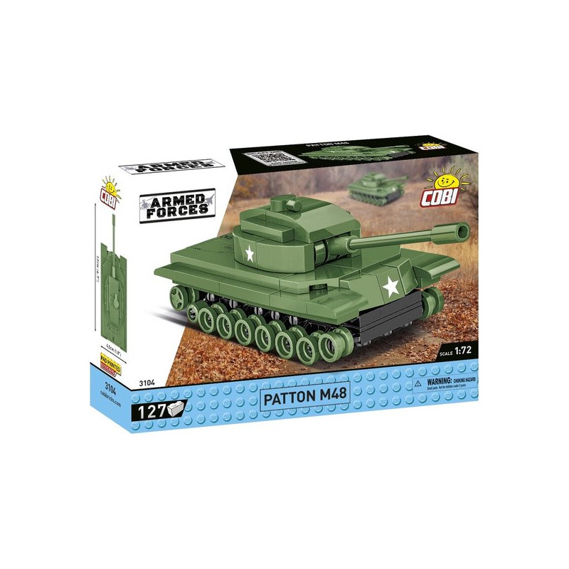 Gioco da costruzione cobi klocki patton m48 il carro iconico della