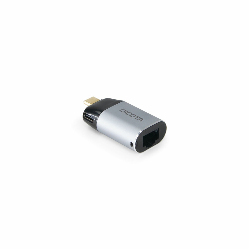 Adattatore usb dicota d32048 usb-c rj-45 nero/argento [apdicae00000000]