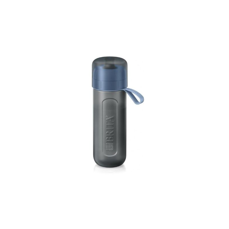 Bottiglia filtrante brita active 0.6l + 2 microdisc nero/blu [hkbryfwactivebl]