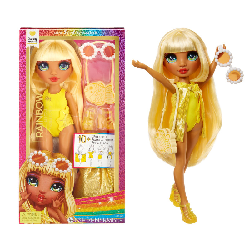 Bambola mga swim & style fashion doll sunny multicolore
