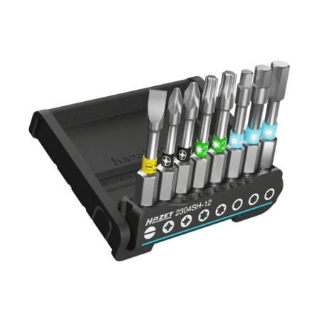 Set punte hazer smartholder 1/4" per cacciavite 8pz nero [2304sh-12]