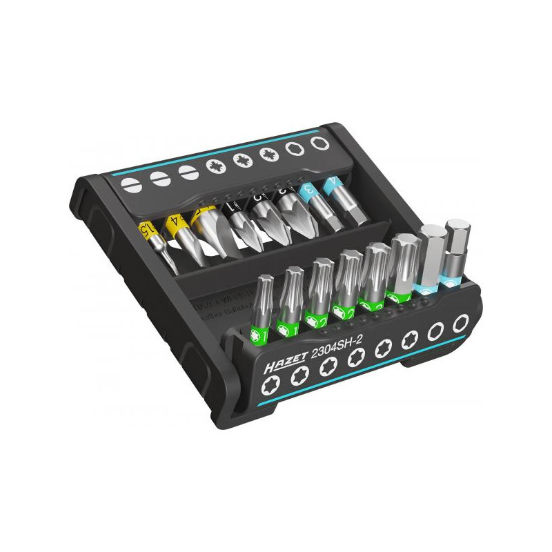 Set punte hazer smartholder 1/4" per cacciavite 16pz nero [2304sh-2]