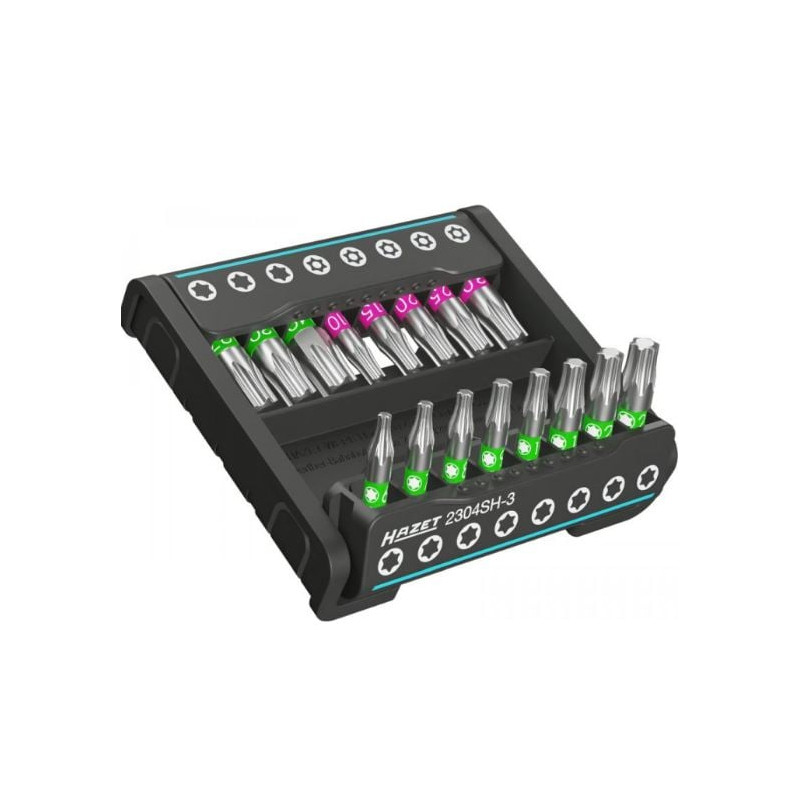 Set punte hazer smartholder 1/4" per cacciavite 16pz nero [2304sh-3]