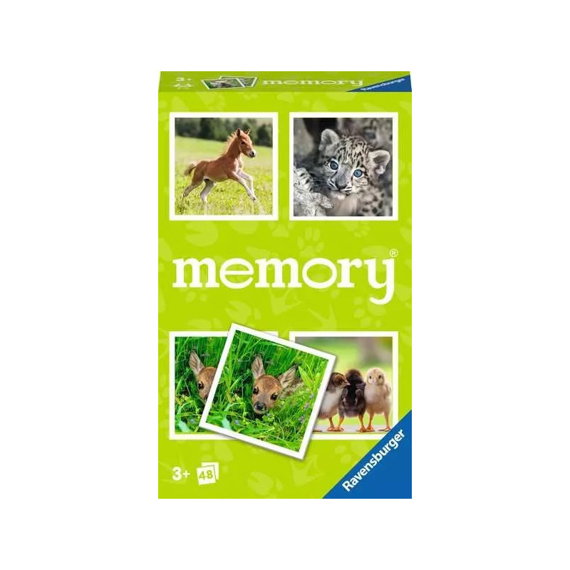 Gioco da tavolo ravensburger animal baby memory multicolore 48pz