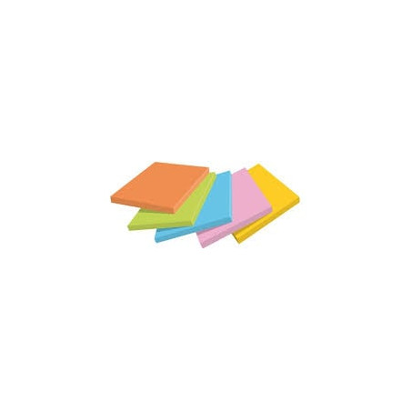Blocco note post-it 3m 7100258793 76x127mm 90fogli blu/verde/arancione/rosa/giallo