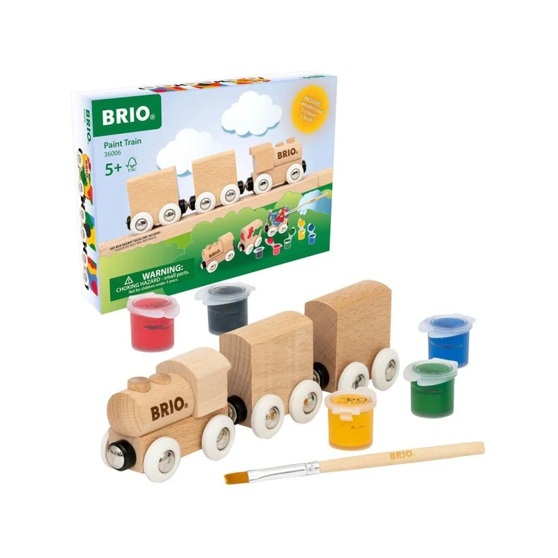 Modellino brio world trenino in legno da dipingere multicolore [63600600]
