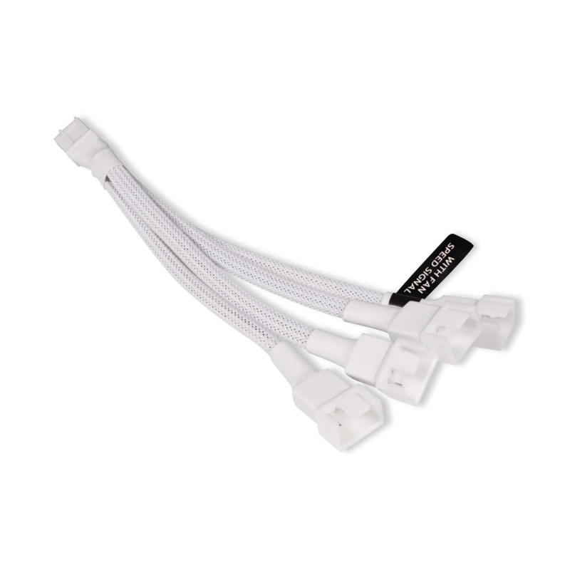 Cavo alphacool splitter y 4pin a 4xpwm a 4pin 15cm bianco [18728]