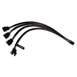 Cavo alphacool splitter y 4pin a 4x pwm a 4 pin 30cm nero [18683]